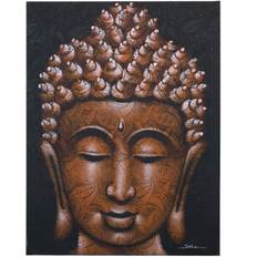 Ancient Wisdom Buddha Painting Copper Brocade