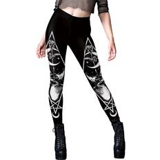 Ocultica Cat pentagram leggings Leggings black white