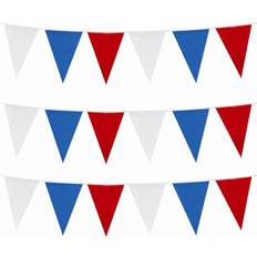 White Inflatable Decorations Shatchi 10m Union Jack British Queen Jubilee Red White Blue 20 Flags Bunting Party