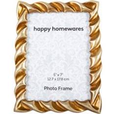 Happy Homewares Modern Designer Resin 5x7 Picture with 3D Ripple Edge Tone Photo Frame