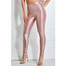 Clothing Goddiva Disco Leggings Champagne