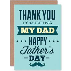 Blue Party Supplies ARTERY8 Wee Blue Coo Fathers Day Thank You Dad Greeting Card
