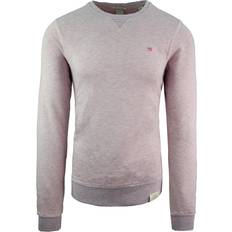 Scotch & Soda Tops Scotch & Soda Garment-Dyed Logo Cotton Sweatshirt Pink Mens Pullover 142567 1282