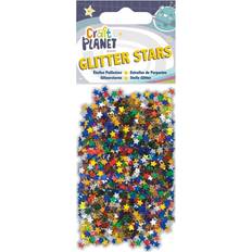 Craft Planet Glitter Stars Assorted Colours 6mm