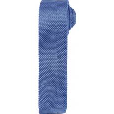 Best Ties Premier Mens Slim Textured Knit Effect Tie One Size Mid Blue