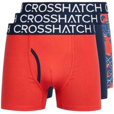 Boxers - Red Men's Underwear Crosshatch Lynol Boxer Shorts Pack of 3 Red