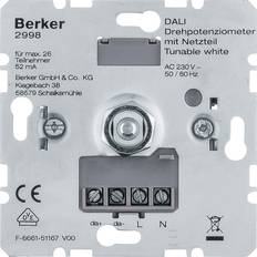 White Power Consumption Meters Berker 2998 DALI Drehpotenziometer