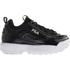 Fila Childrens Unisex Disruptor Kids Black Trainers Leather