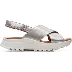 Silver - Women Sandals Clarks Dash Lite Wish Silver