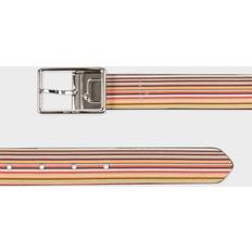 Paul Smith Men Accessories Paul Smith Mens Multi Coloured Brand-debossed Reversible Leather Belt