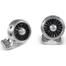 Grey - Men Jewellery Deakin & Francis Cufflinks Aluminium Jet Turbine Engine Silver