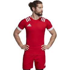 3XL - Men Blouses Adidas Stripes Fitted Rugby Red Man