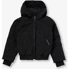 Jackets Canada Goose Boys Black Noir Kids Logo-patch Woven-blend-down Bomber Jacket 2-7 Years 6-7 Years