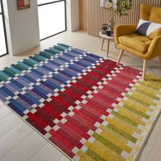 Concept Looms Geometric Chequered Easy To Clean Modern Multicolour