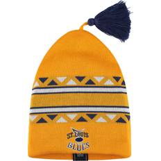 Gold Beanies Adidas Men's Gold St. Louis Blues Reverse Retro Knit Beanie with Tassel