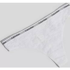 Thongs - White Knickers Calvin Klein Lace High Leg Thong WHITE