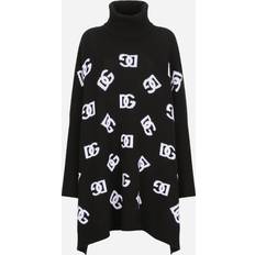 M - Women Capes & Ponchos Dolce & Gabbana Wool poncho black_white