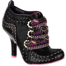 Irregular Choice 7.5 US Abigails Flower Party Black Pink Womens Ankle Boots