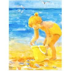 PatioPlus Little Girl At The Beach Flag 27.9x38.1cm