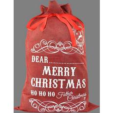 Inflatable Decorations on sale Shatchi Large Premium Hessian Santa Sack Brown Stocking Bag Naughty Is The New Nice Christmas Accessories Xmas Christmas Gifts Bag 72X50Cm