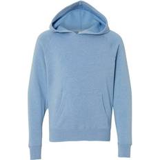 Bona Basics Fleece Youth Special Blend Raglan Hooded Pullover - Pacific