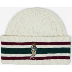 Polo Ralph Lauren Beige Accessories Polo Ralph Lauren Bear Cricket Stripe Beanie Beige One