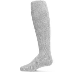 MeMoi Thin Ribbed Cotton Girls Tights Light Gray