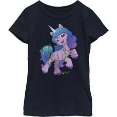 Hasbro Girl My Little Pony: New Generation Izzy Moonbow Christmas Lights Graphic Tee Navy Blue