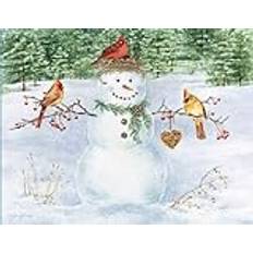 Lang Companies Happy Snowman Boxed Christmas Cards 18 pack w/ Decorative Box by Shasky