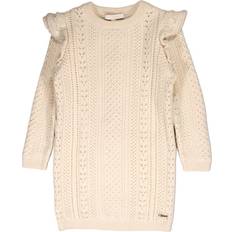 Chloé Kid's Pointelle Knit Midi Dress- Ivory White