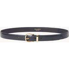 Nili Lotan Women's Louise Slim Leather Belt Black Black