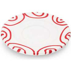 Ceramic - Red Saucer Plates Gmundner Keramik Rotgeflammt, Unterteller Espresso Platte