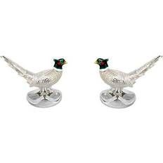 Grey Cufflinks Deakin & Francis Cufflinks Silver Pheasant Silver