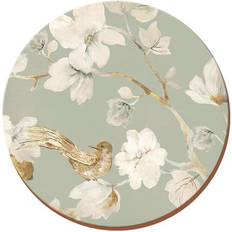 Blue Coasters Tops Duck Egg Floral Bird Premium Coaster 4pcs