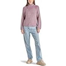 Steve Madden Women's Terra Dusty Two-Tone Mock-Neck Sweater Mulberry Mulberry