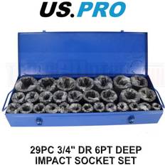 US PRO 29PC 3/4 dr 6PT Deep Impact Set 65mm 3691