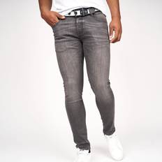 Breathable - Men Jeans Crosshatch Barbeck Slim Fit Denim Jeans Grey Wash Grey Wash