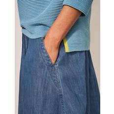 White Skirts White Stuff Charlotte Denim Midi Skirt, Mid Blue