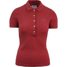 Lacoste Red T-shirts & Tank Tops Lacoste Slim Fit Womens Red Polo Shirt Cotton