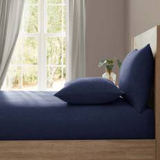 Lazy Linen Lazy Linen Plain Fitted Bed Blue