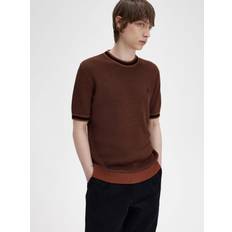 Fred Perry Women Tops Fred Perry Cotton Textured Knit Tee