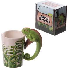 Black Espresso Cups Puckator Novelty Ceramic Shaped Chameleon Espresso Cup