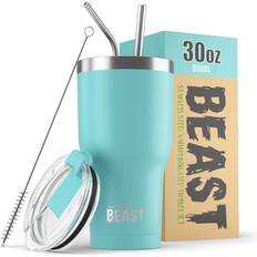 Steel Cups & Mugs BEAST Double Insulated With Lid Coffee Tea Travel Mug