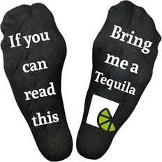 Flo Slogan Socks "If You Can Read This, Bring Me Tequila" Black