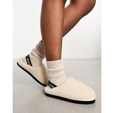 Calvin Klein Women Slippers Calvin Klein Jeans Damen Hausschuhe Home Clog Surfaces Warm, Creamy White/Black