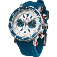 Vostok Europe 6S21-620A630-BLAU Chronograph Lunokhod 2 mit blauem Band