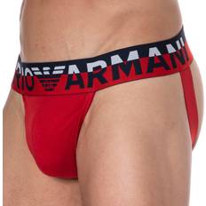 Briefs - Red Men's Underwear Emporio Armani Herren Men's Jockstrap Megalogo Jock Strap, Rot