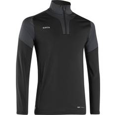 KIPSTA Decathlon 1/2 Zip Football Sweatshirt Viralto Club Carbonand Black