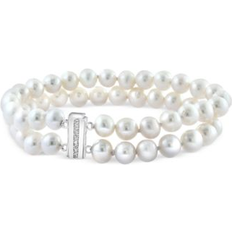 Effy Sterling Silver 1.3-7.3mm Cultured Freshwater Pearl & White Topaz Bracelet SILVER One