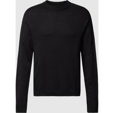 Jack & Jones Slim Jumpers Jack & Jones Einfarbig Strickpullover Mit Rundhals Schwarz